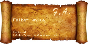 Felber Anita névjegykártya